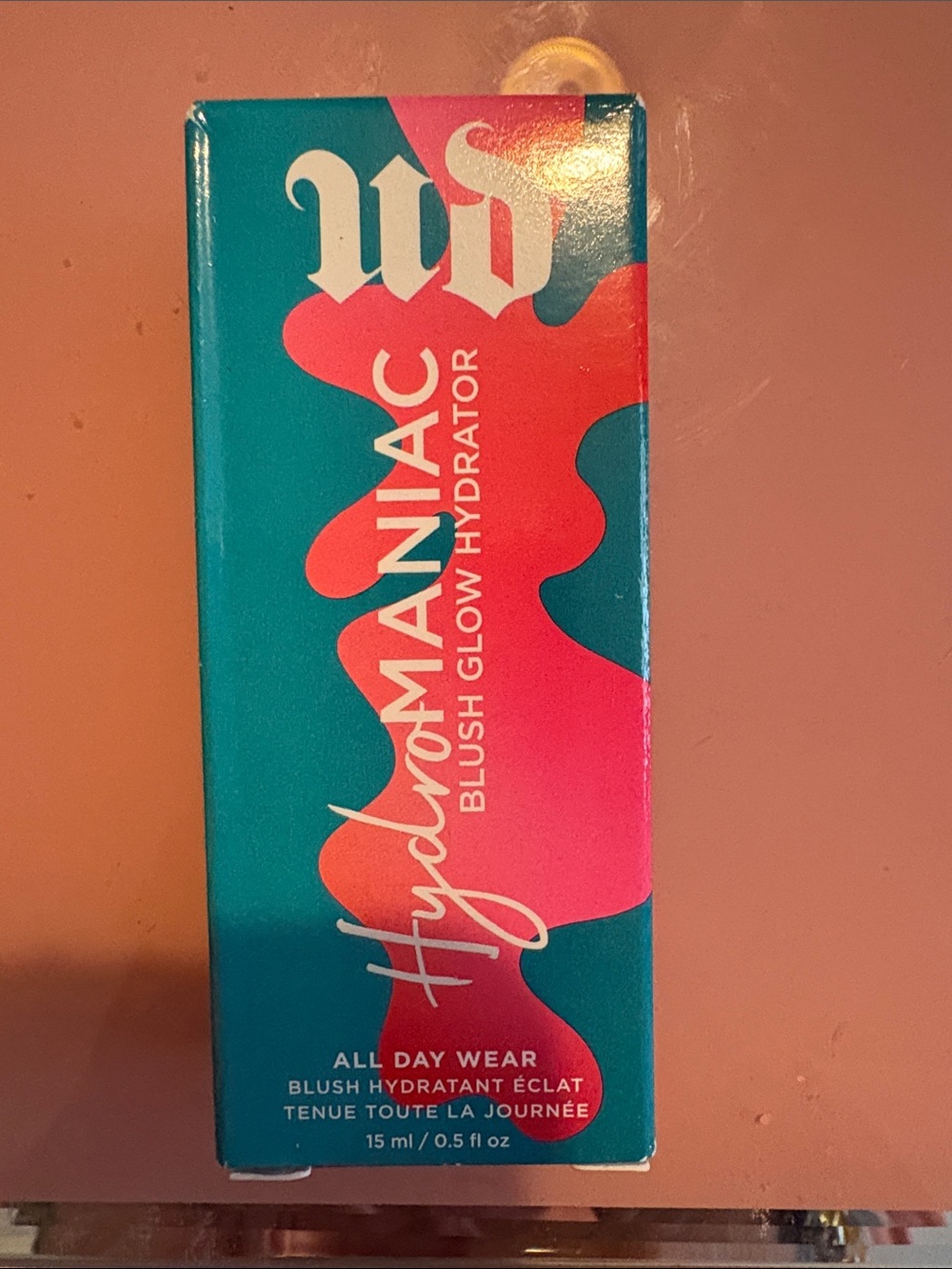 Urban Decay Hydromaniac Blush Glow Hydrator - Teal & Pink Packaging